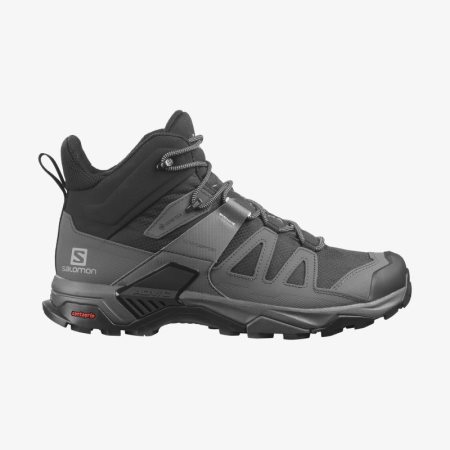 Salomon X ULTRA 4 MID WIDE GORE-TEX Mens Hiking Boots Black | Salomon South Africa